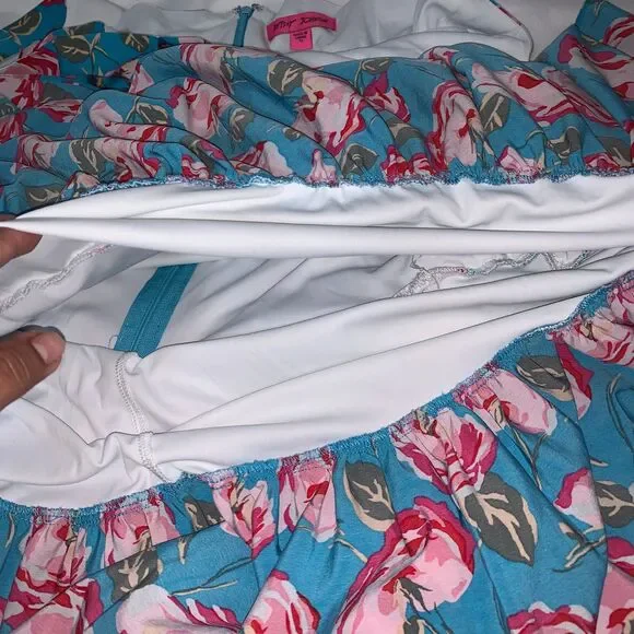 Betsy Johnson ruched back floral sundress size 12, floral chic summer dress - Picture 6 of 10